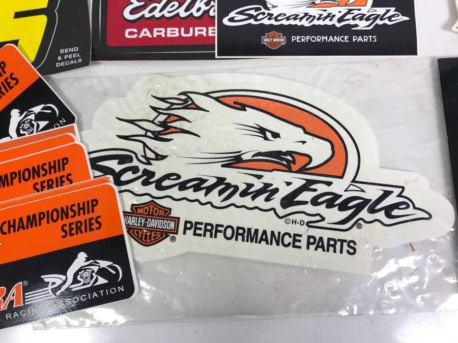 Various Motorcycle Stickers And Patches Including All Harley Drag Racing Association (AHDRA) Harley Davidson [Photo 6]