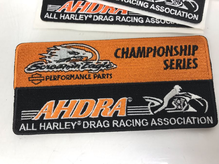 Various Motorcycle Stickers And Patches Including All Harley Drag Racing Association (AHDRA) Harley Davidson [Photo 5]
