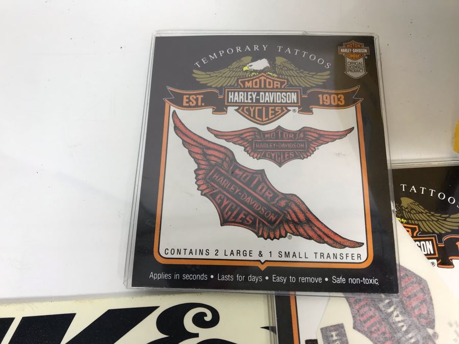 Various Motorcycle Stickers And Patches Including All Harley Drag Racing Association (AHDRA) Harley Davidson [Photo 13]