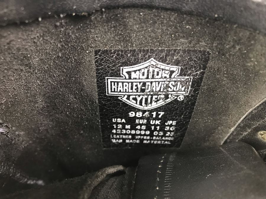 Harley-Davidson Motorcycles Leather Riding Boots Oil-Resistant Size 12M [Photo 9]