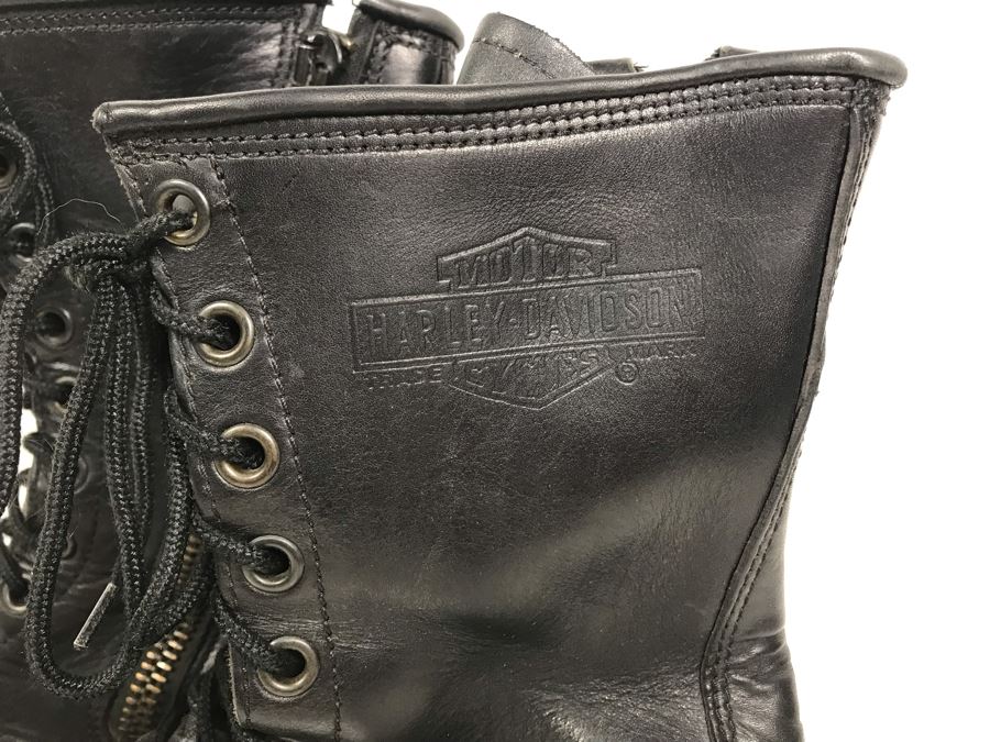 Harley-Davidson Motorcycles Leather Riding Boots Oil-Resistant Size 12M [Photo 2]