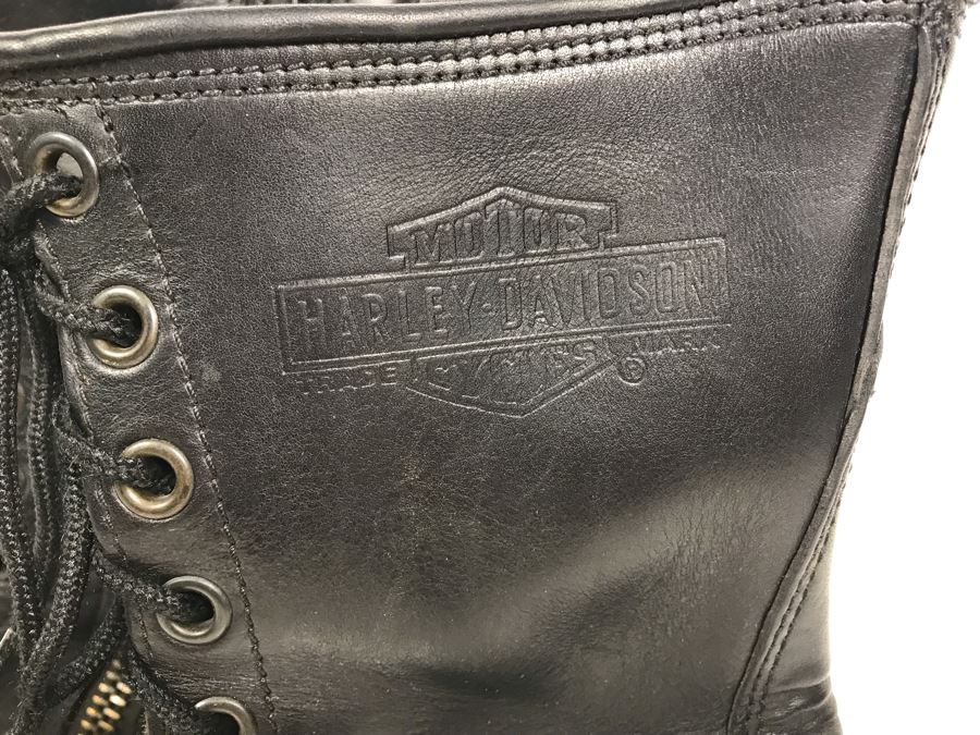 Harley-Davidson Motorcycles Leather Riding Boots Oil-Resistant Size 12M