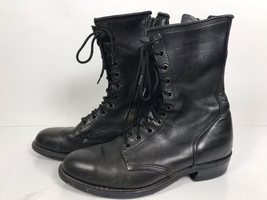 Harley-Davidson Motorcycles Leather Riding Boots Oil-Resistant Size 12M [Photo 1]