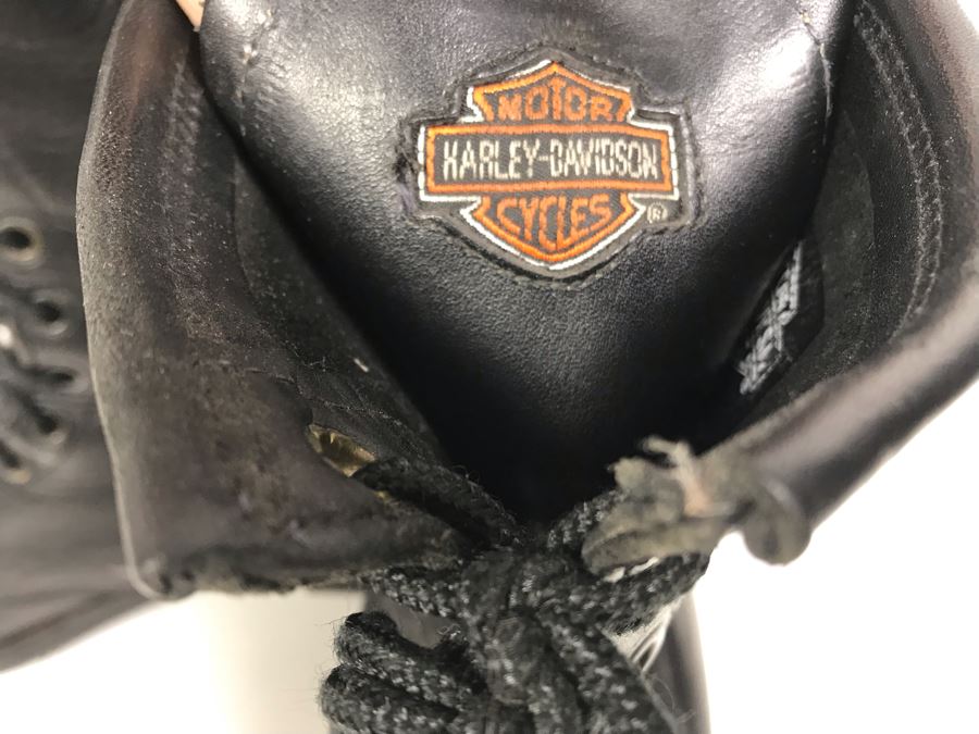Harley-Davidson Motorcycles Leather Riding Boots Oil-Resistant Size 12M [Photo 4]