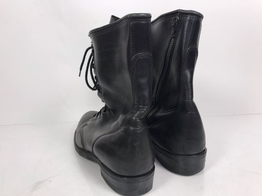 Harley-Davidson Motorcycles Leather Riding Boots Oil-Resistant Size 12M [Photo 7]