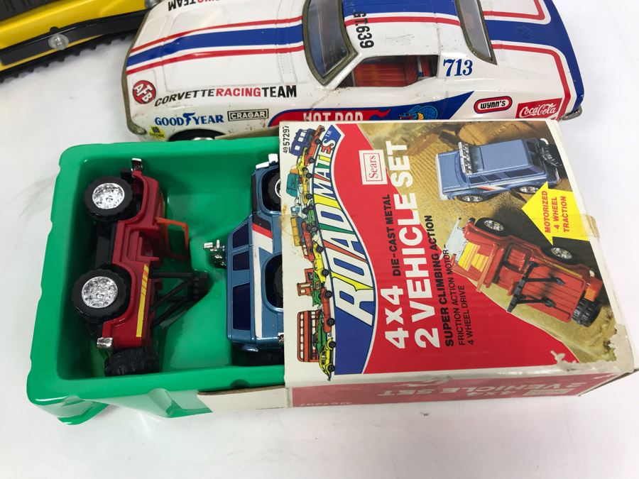 Vintage Hot Rod Snake II Chevy Corvette (Not Working - For Display), Vintage Tonka Bulldozer And New Old Stock SEARS 4X4 2 Vehicle Die-Cast Metal Set [Photo 16]