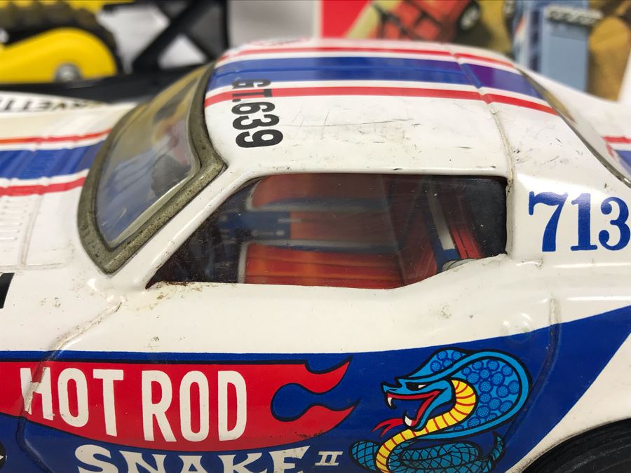 Vintage Hot Rod Snake II Chevy Corvette (Not Working - For Display), Vintage Tonka Bulldozer And New Old Stock SEARS 4X4 2 Vehicle Die-Cast Metal Set [Photo 8]