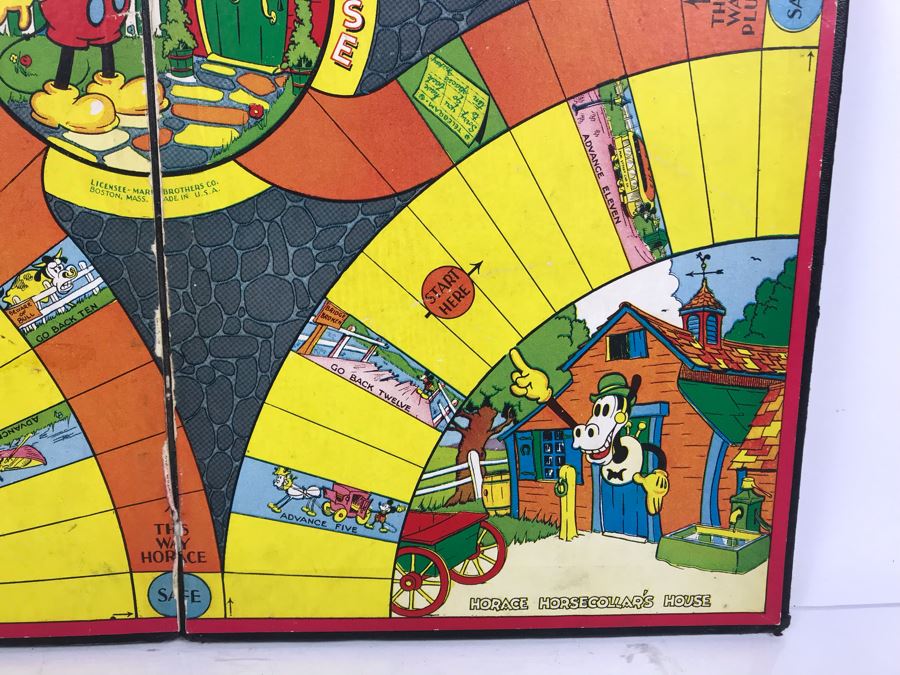 Vintage Walt Disney Mickey Mouse Board Game - Missing Pieces (Just Board) 16' X 16' [Photo 4]