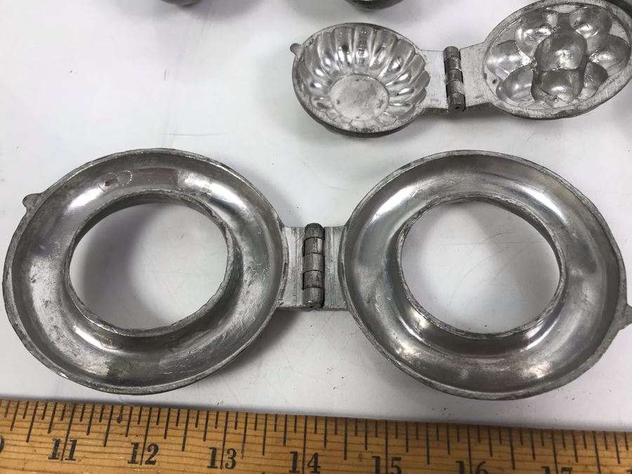 Collection Of (9) Vintage Pewter Ice Cream Molds [Photo 6]
