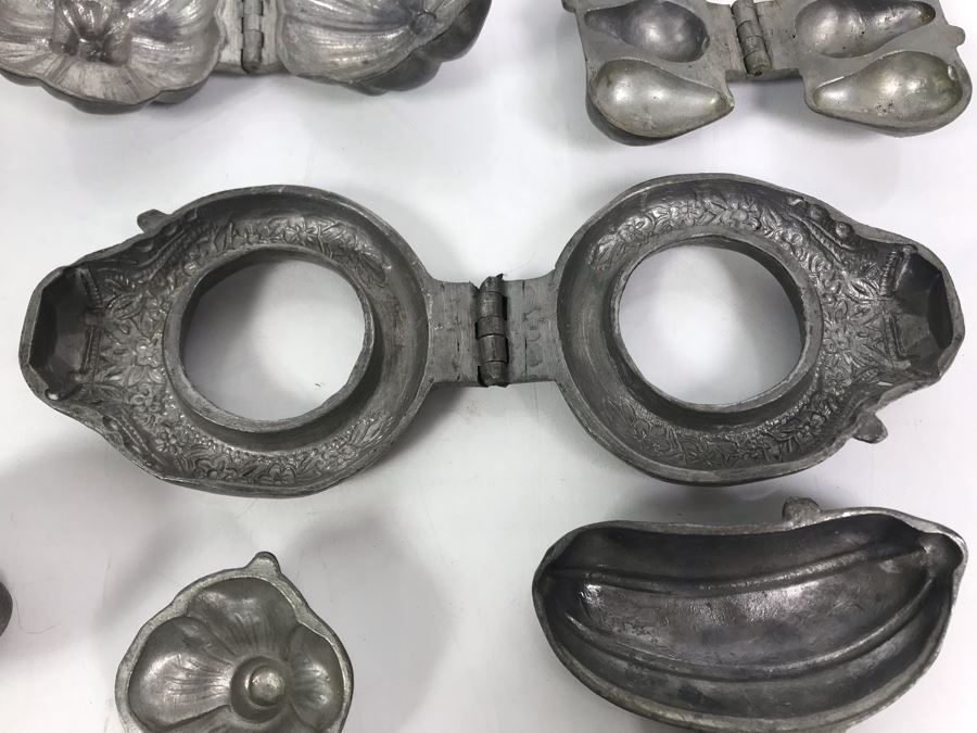 Collection Of (9) Vintage Pewter Ice Cream Molds [Photo 8]