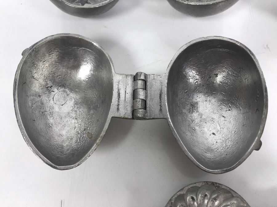 Collection Of (9) Vintage Pewter Ice Cream Molds [Photo 10]