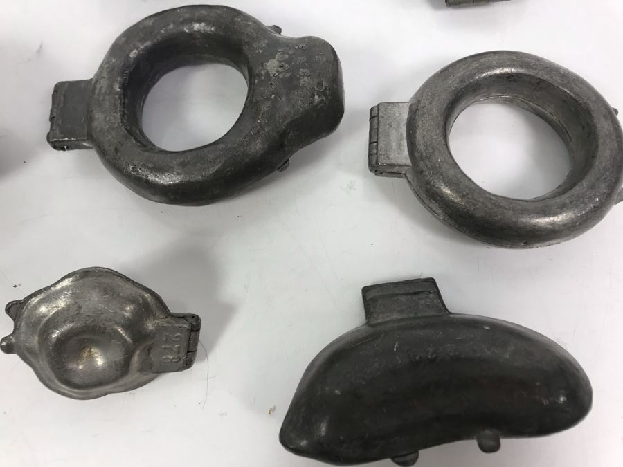 Collection Of (9) Vintage Pewter Ice Cream Molds [Photo 15]