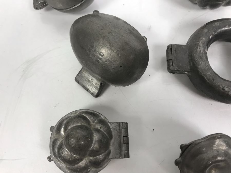 Collection Of (9) Vintage Pewter Ice Cream Molds [Photo 16]
