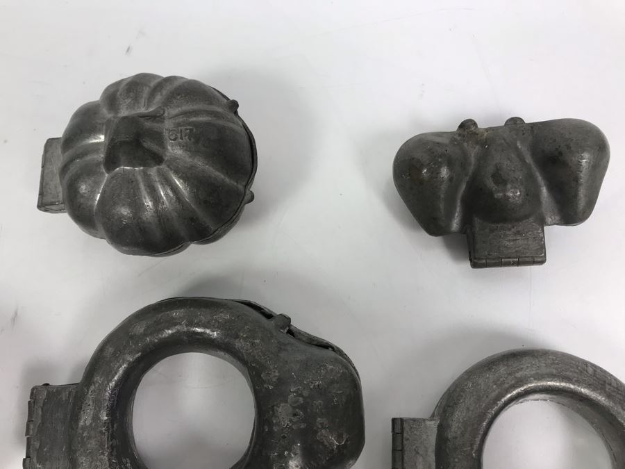 Collection Of (9) Vintage Pewter Ice Cream Molds [Photo 18]