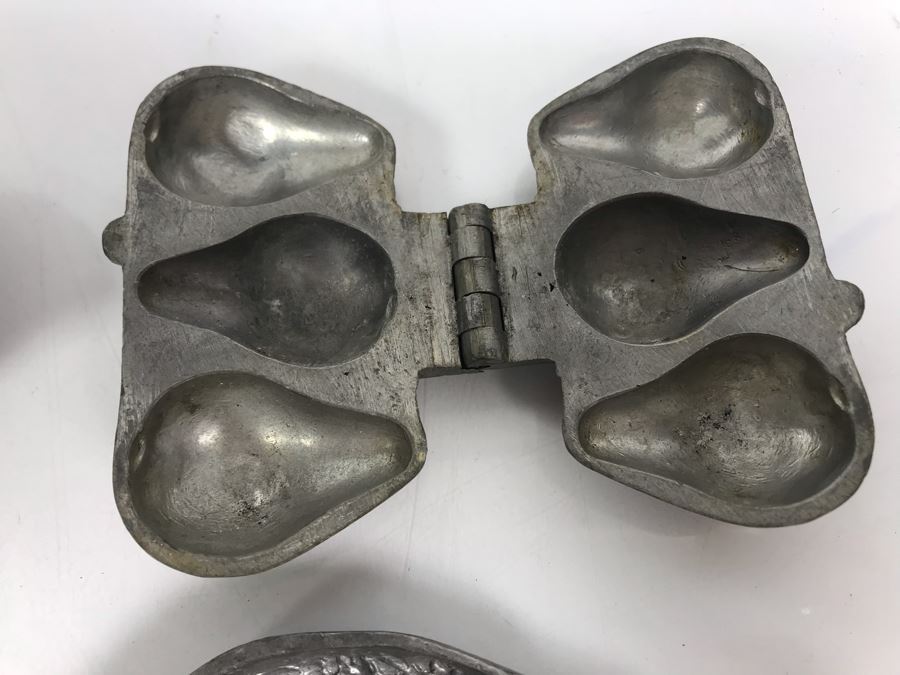 Collection Of (9) Vintage Pewter Ice Cream Molds [Photo 13]