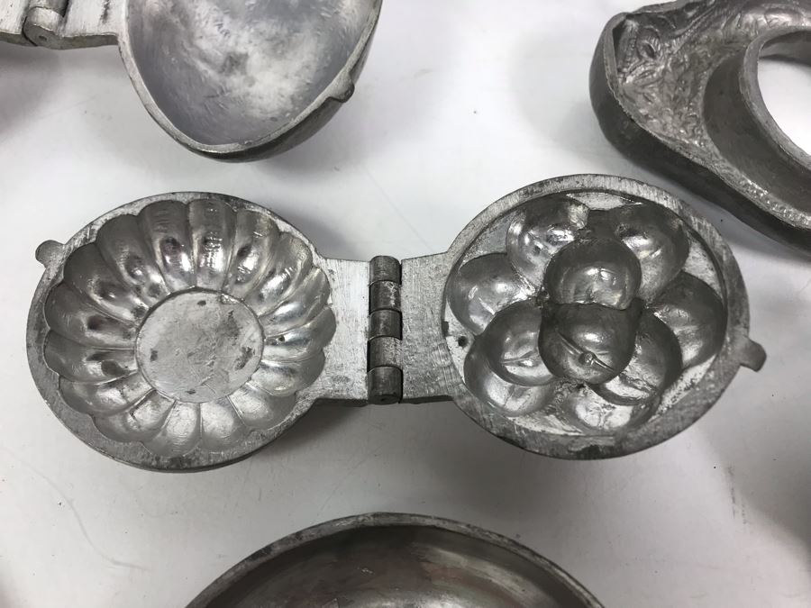 Collection Of (9) Vintage Pewter Ice Cream Molds [Photo 5]