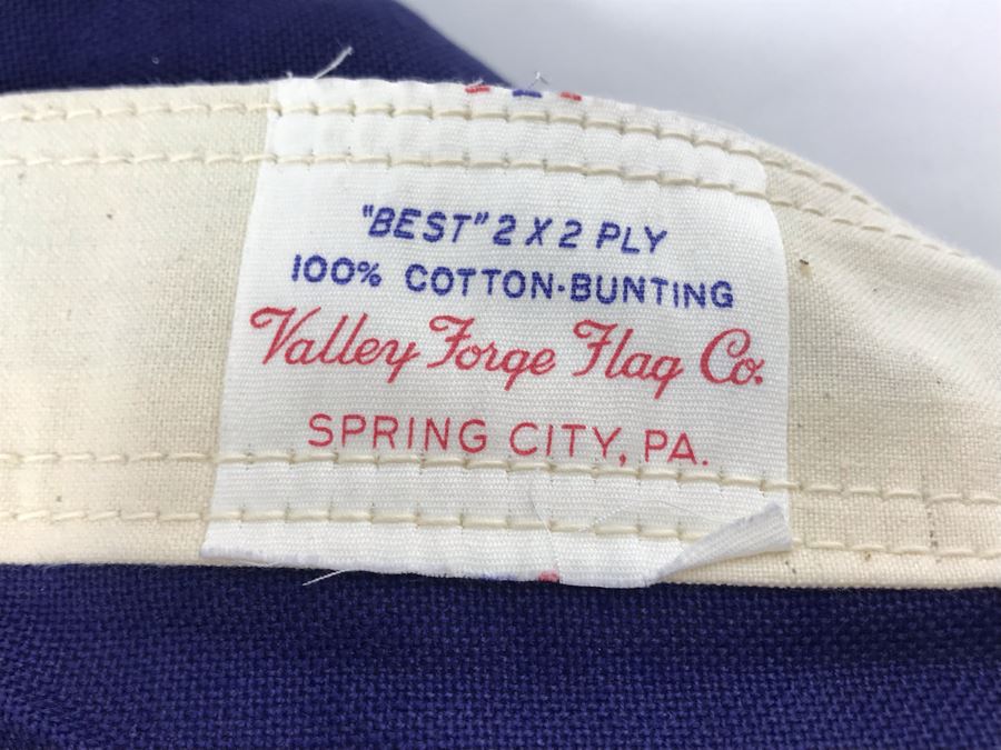 Pair Of Large 100% Cotton American Flags Made By Valley Forge Flag Co 110' X 55' [Photo 7]