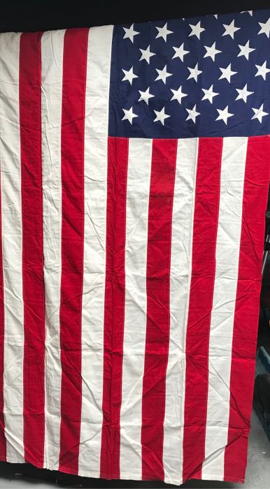 Pair Of Large 100% Cotton American Flags Made By Valley Forge Flag Co 110' X 55' [Photo 2]