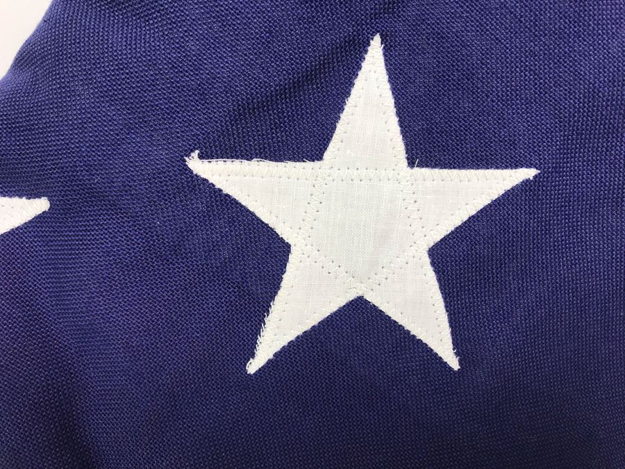 Pair Of Large 100% Cotton American Flags Made By Valley Forge Flag Co 110' X 55' [Photo 6]