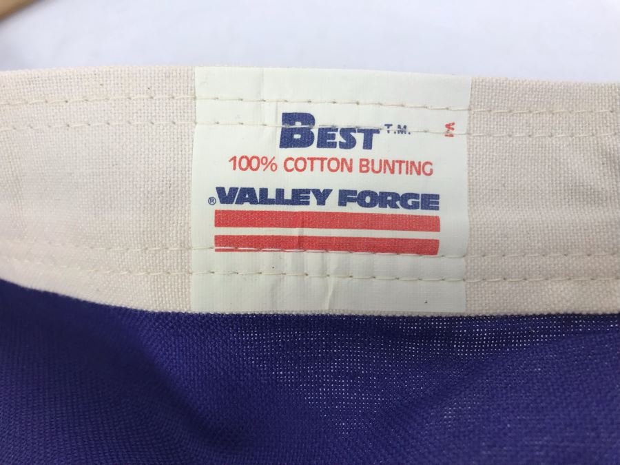 Pair Of Large 100% Cotton American Flags Made By Valley Forge Flag Co 110' X 55' [Photo 9]