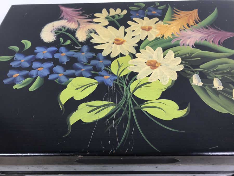 Gorham Silverplate Flatware Apx Service For 9 With Vintage Painted Silverware Storage Box [Photo 5]