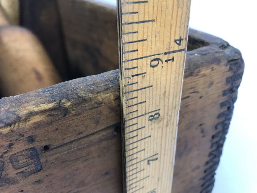 Vintage Wooden Potato Mashers And Vintage Tongue And Groove Box 17'W X 6'D X 9'H [Photo 9]