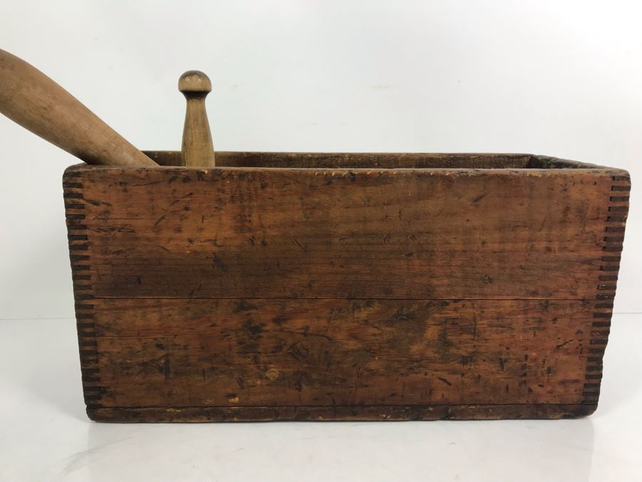 Vintage Wooden Potato Mashers And Vintage Tongue And Groove Box 17'W X 6'D X 9'H [Photo 5]