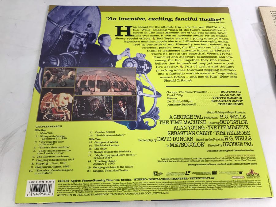 Collection Of (5) Vintage Laser Disc Movies: Hellraiser, The Adromeda Strain, The Time Machine, Donald Duck [Photo 13]