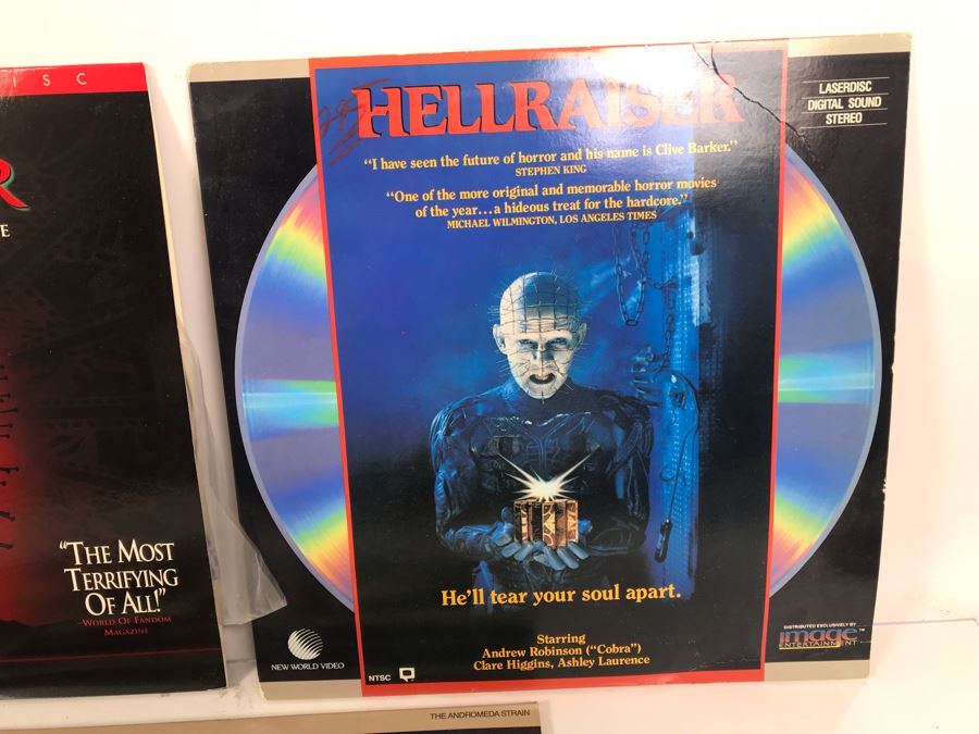 Collection Of (5) Vintage Laser Disc Movies: Hellraiser, The Adromeda Strain, The Time Machine, Donald Duck [Photo 4]