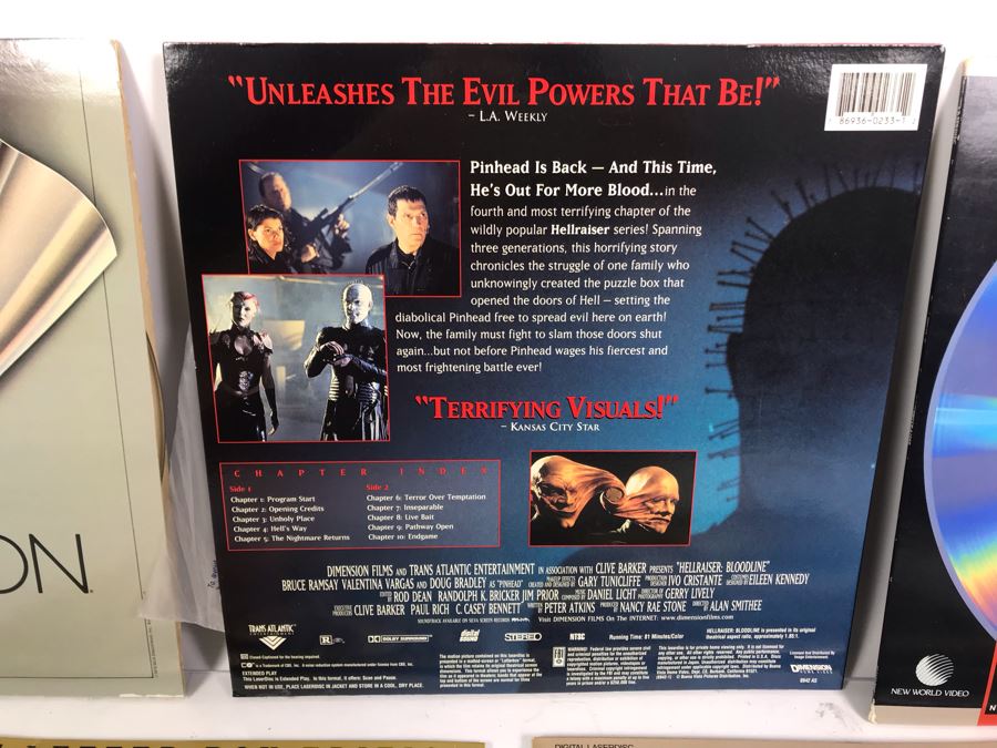Collection Of (5) Vintage Laser Disc Movies: Hellraiser, The Adromeda Strain, The Time Machine, Donald Duck [Photo 8]