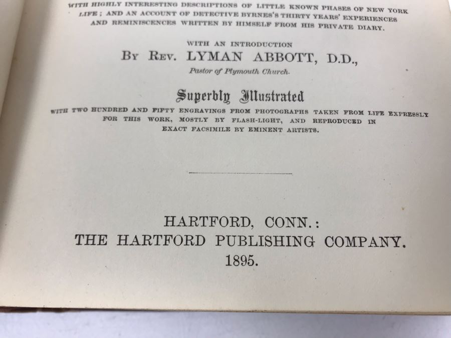 Antique 1895 Book Darkness And Daylight; Lights And Shadows Of New York Life A Pictorial Record Of Personal Experiences By Day And Night In The Great Metropolis Superbly Illustrated [Photo 8]