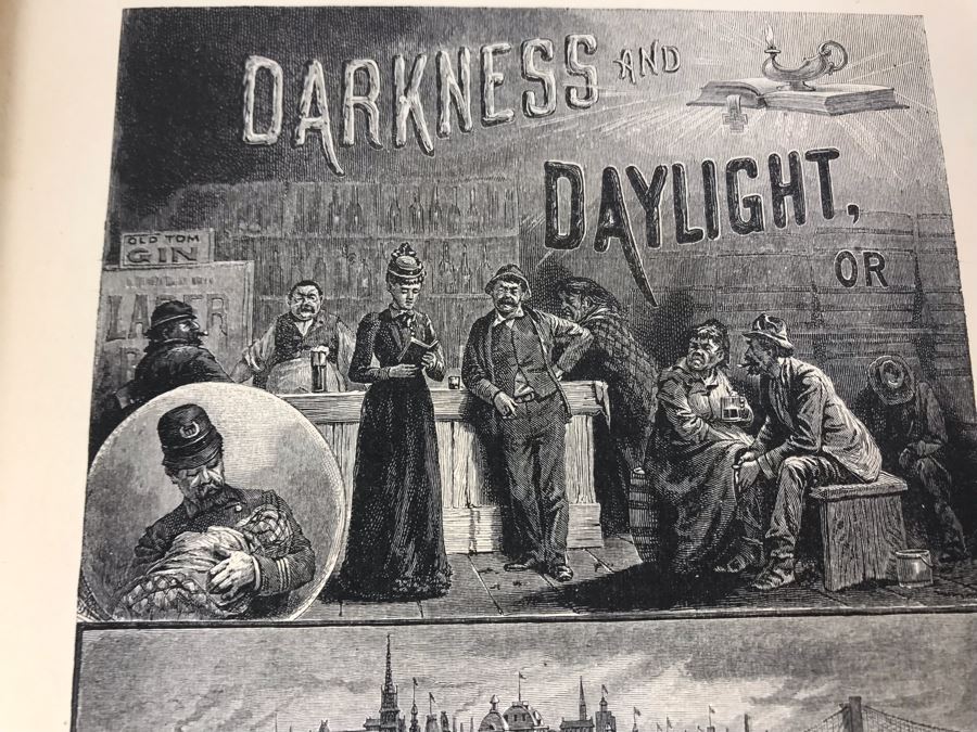 Antique 1895 Book Darkness And Daylight; Lights And Shadows Of New York Life A Pictorial Record Of Personal Experiences By Day And Night In The Great Metropolis Superbly Illustrated [Photo 5]