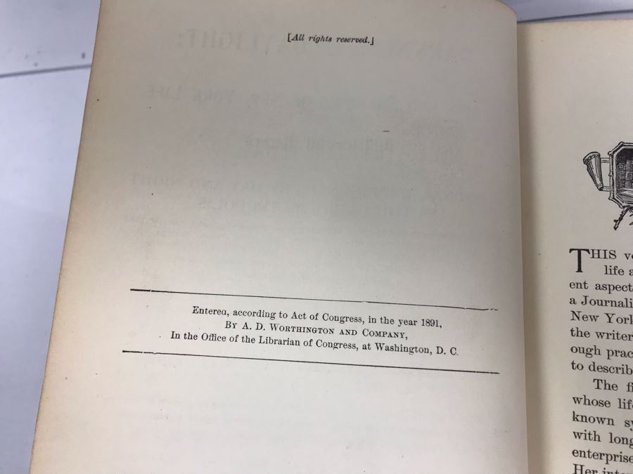 Antique 1895 Book Darkness And Daylight; Lights And Shadows Of New York Life A Pictorial Record Of Personal Experiences By Day And Night In The Great Metropolis Superbly Illustrated [Photo 9]