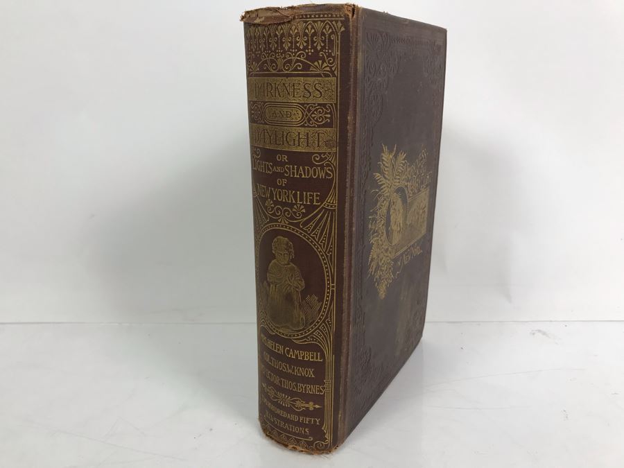 Antique 1895 Book Darkness And Daylight; Lights And Shadows Of New York Life A Pictorial Record Of Personal Experiences By Day And Night In The Great Metropolis Superbly Illustrated [Photo 2]