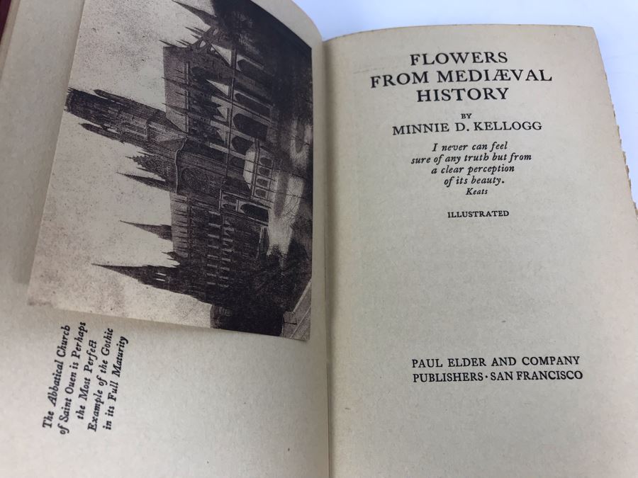 Victor Hugo Les Miserables Volume I Book And 1910 Book Flowers From Mediaeval History By Minnie D. Kellogg Illustrated [Photo 10]
