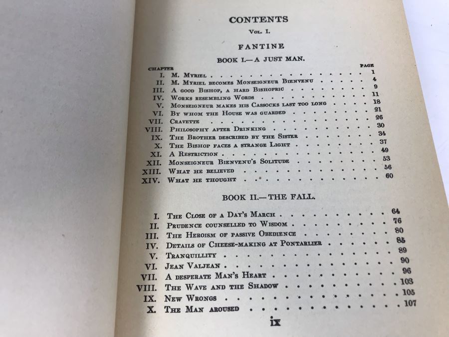 Victor Hugo Les Miserables Volume I Book And 1910 Book Flowers From Mediaeval History By Minnie D. Kellogg Illustrated [Photo 8]