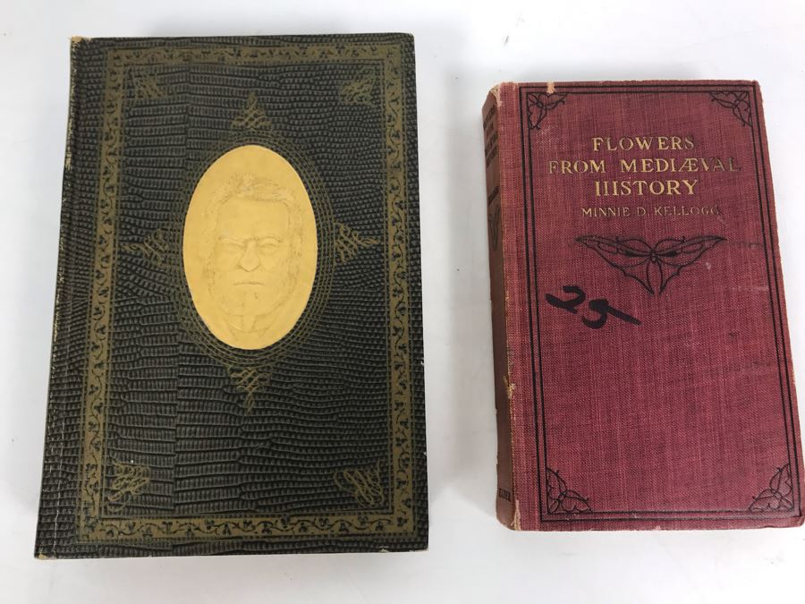 Victor Hugo Les Miserables Volume I Book And 1910 Book Flowers From Mediaeval History By Minnie D. Kellogg Illustrated [Photo 2]