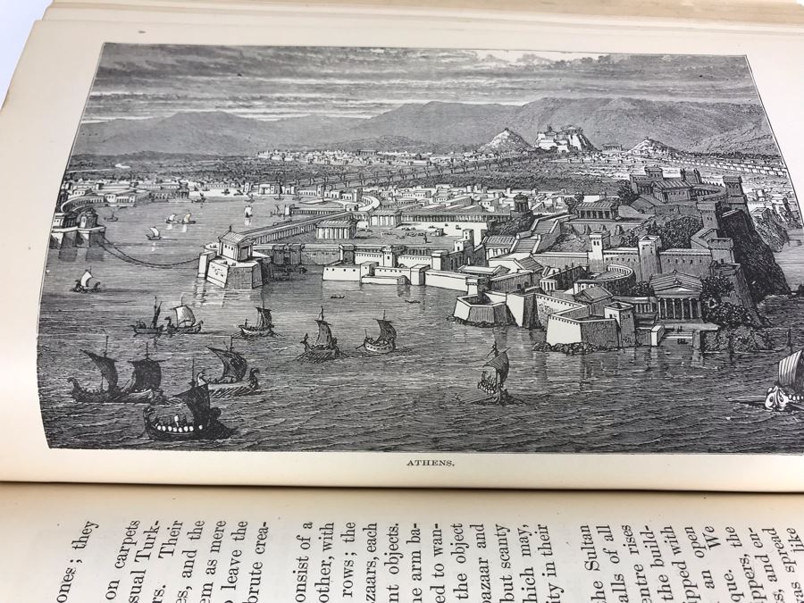 Antique 1880 Book Grant's Tour Around The World; With Incidents Of His Journey Through With Illustrations - Binding Needs Repair [Photo 9]