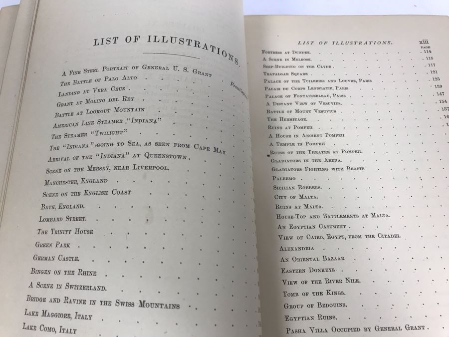 Antique 1880 Book Grant's Tour Around The World; With Incidents Of His Journey Through With Illustrations - Binding Needs Repair [Photo 7]