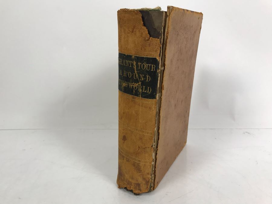 Antique 1880 Book Grant's Tour Around The World; With Incidents Of His Journey Through With Illustrations - Binding Needs Repair [Photo 2]