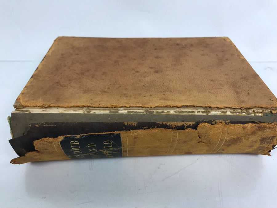 Antique 1880 Book Grant's Tour Around The World; With Incidents Of His Journey Through With Illustrations - Binding Needs Repair [Photo 13]