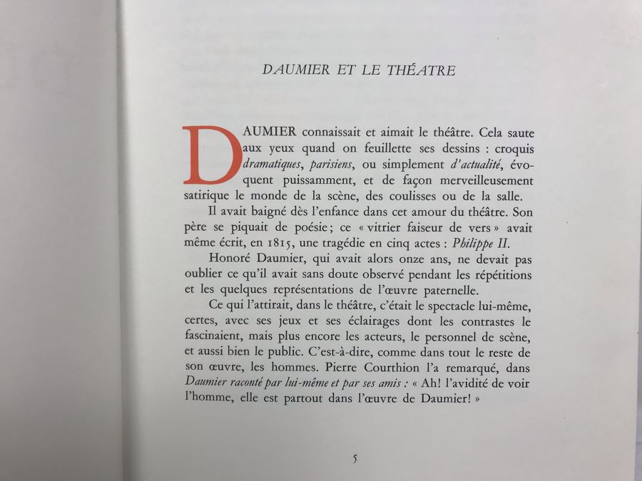 1982 French Book Daumier Les Gens Du Spectacle [Photo 7]