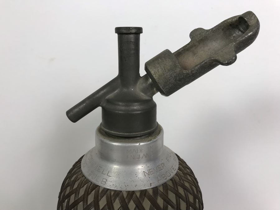 Vintage Steel Wire Meshed Seltzer Bottle 13.5'H [Photo 3]