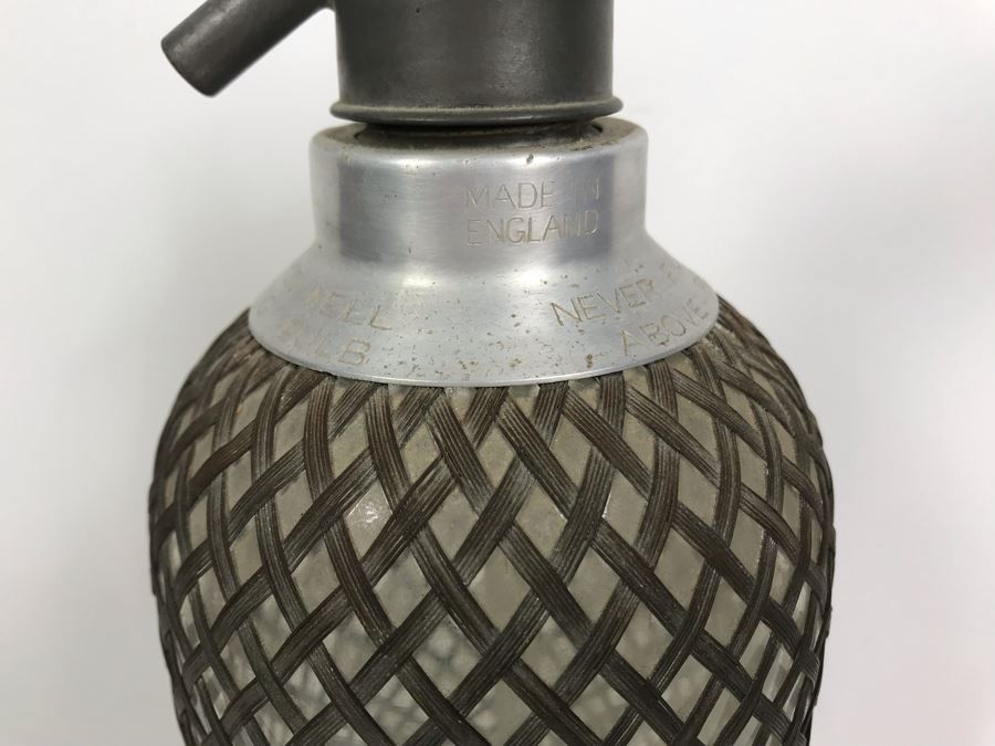Vintage Steel Wire Meshed Seltzer Bottle 13.5'H [Photo 4]