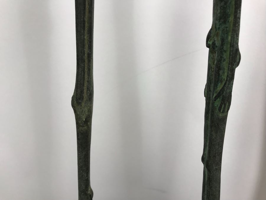 Pair Of Slender Male And Female Bronze Statues Made In Italy 14'H [Photo 10]
