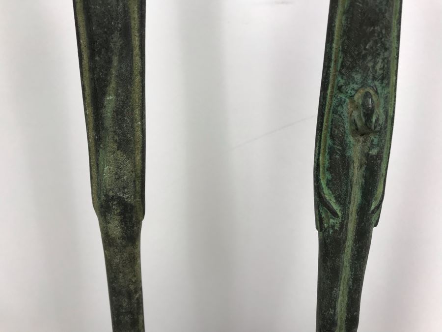 Pair Of Slender Male And Female Bronze Statues Made In Italy 14'H [Photo 4]