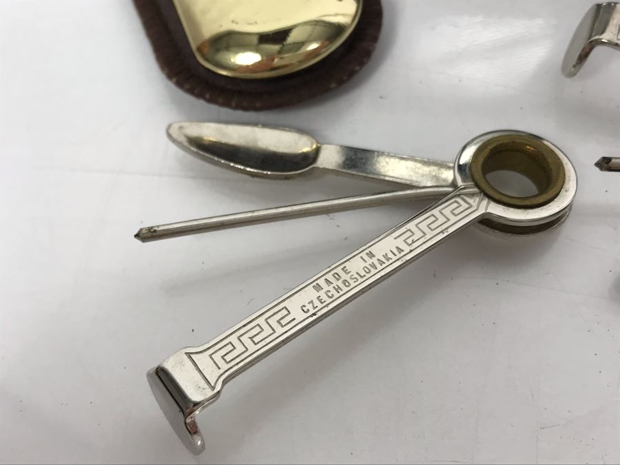 Vintage Zippo Lighter, Marlboro Brass No 6 Lighter, (3) Vintage Smoking Pipe Bits Mouthpieces With Cases And (2) Czechoslovakia Pipe Tools [Photo 12]