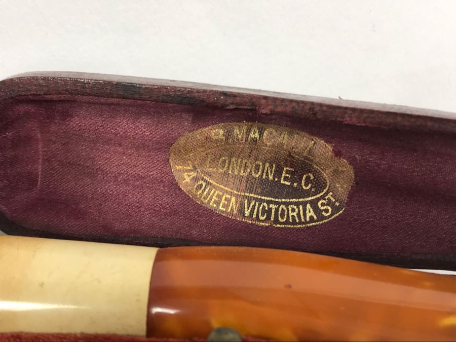 Vintage Zippo Lighter, Marlboro Brass No 6 Lighter, (3) Vintage Smoking Pipe Bits Mouthpieces With Cases And (2) Czechoslovakia Pipe Tools [Photo 8]