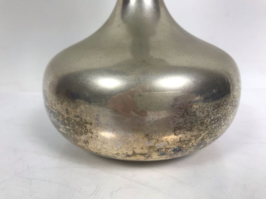Silverplate Floral Motif Vase Made In Brazil For Baker Knapp & Tubbs 13'H [Photo 6]