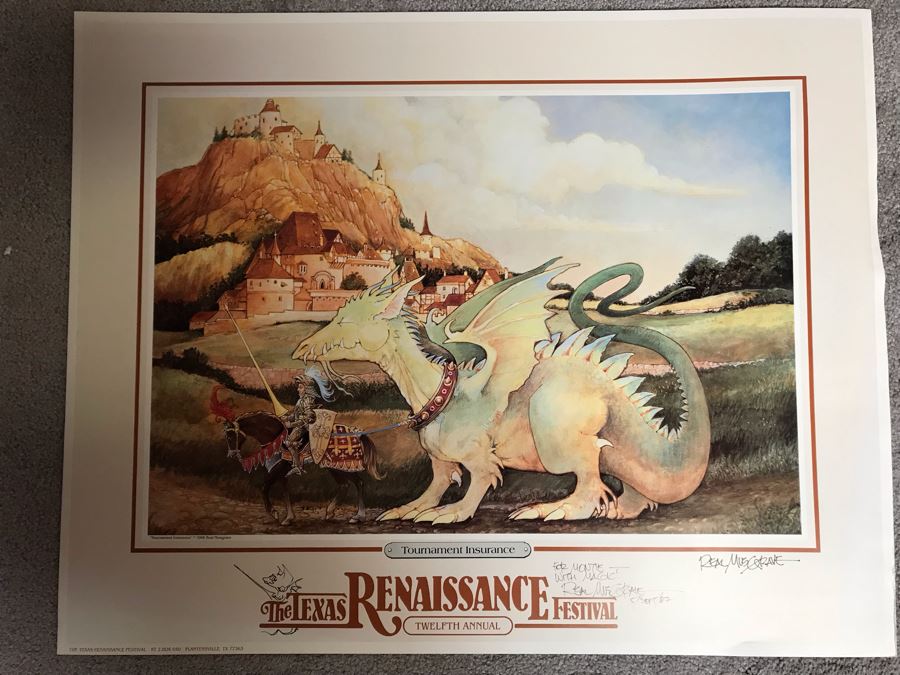 Hand Illustrated And Hand Signed By Real Musgrave The Texas Renaissance Festival Twelfth Annual Poster [Photo 10]